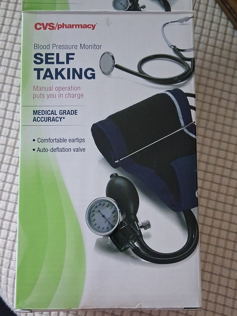 CVS Pharmacy Self-Taking Blood Pressure Monitor - Black/Blue